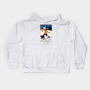 1920 Skiing St. Croix Switzerland Kids Hoodie